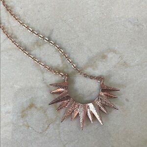 Rose Gold Spike Necklace